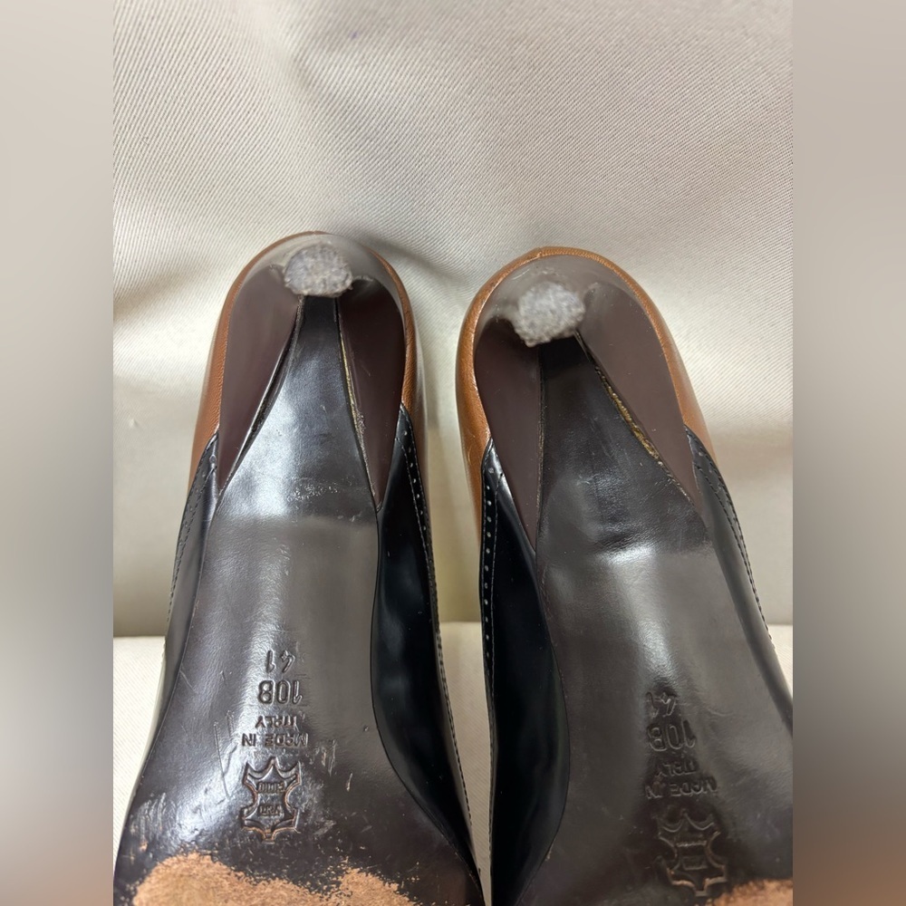 BCBGMaxazria Vintage y2k kitten heels size 10/41 Color Black/Cognac - Picture 10 of 10